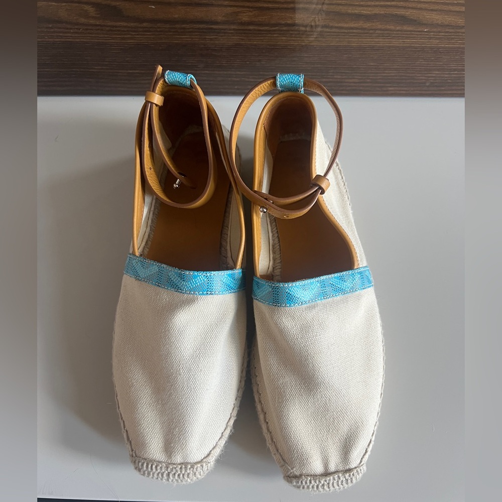 Goyard logo flats sz38 espadrilles AUTHENTIC